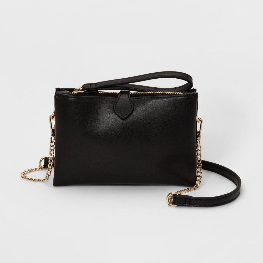 Womens Wristlet Crossbody Bag - A New Day™ Black